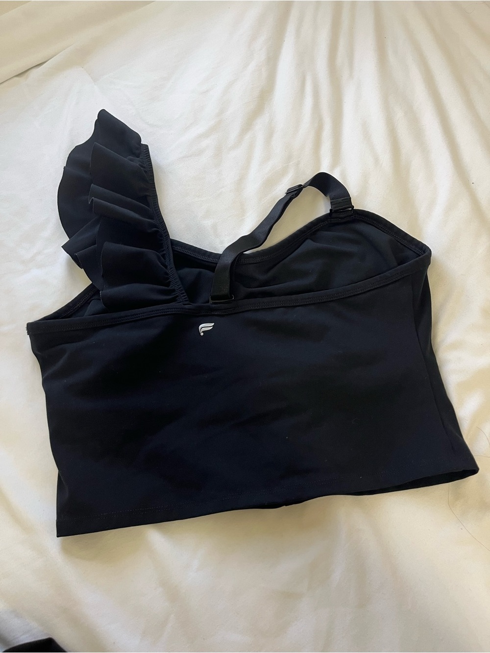 Fabletics Black Ruffle Bandeau Top